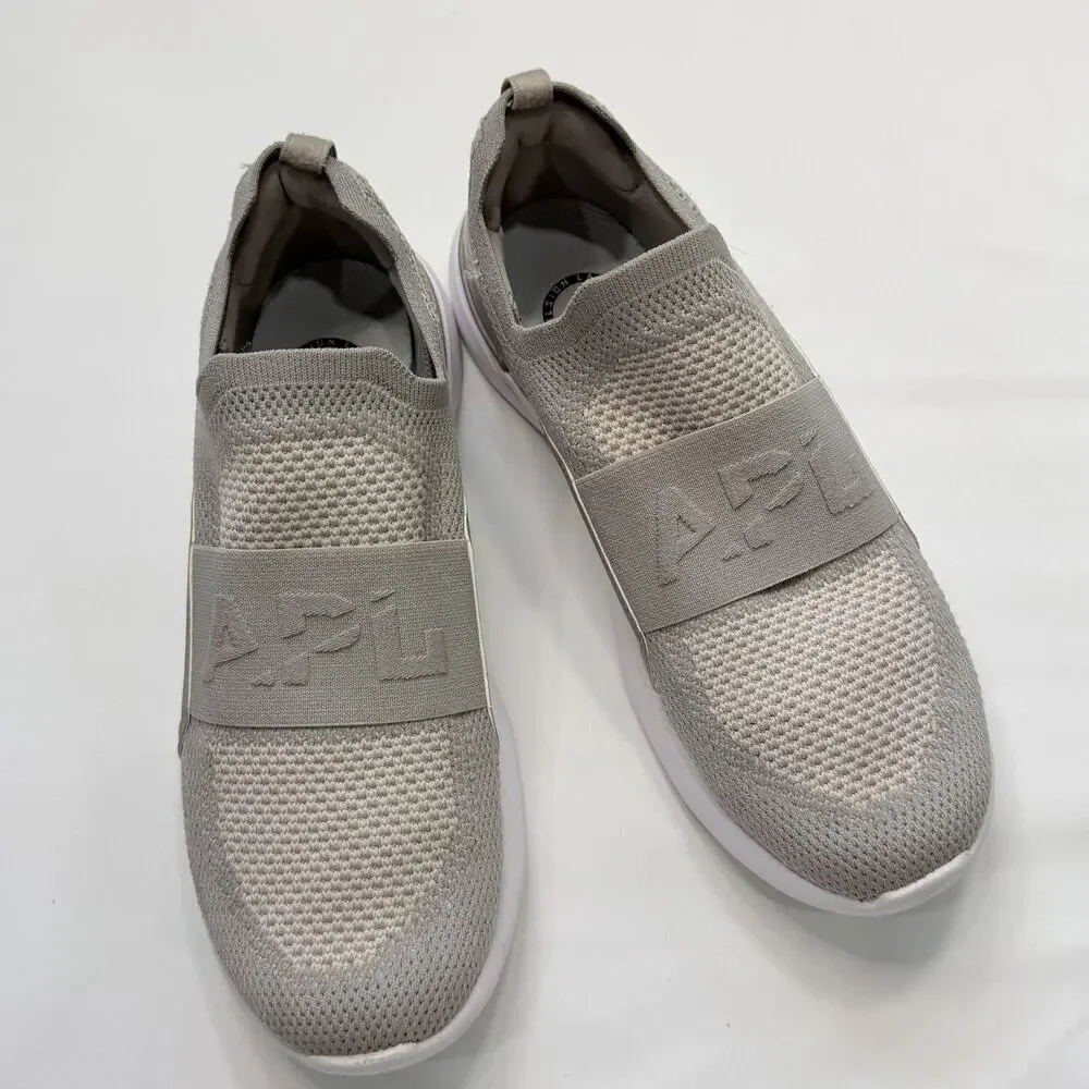 APL TechLoom Bliss Slip On Sneakers Women’s 9 Grey White Knit Athleisure